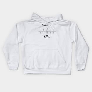 Music is Life Kids Hoodie